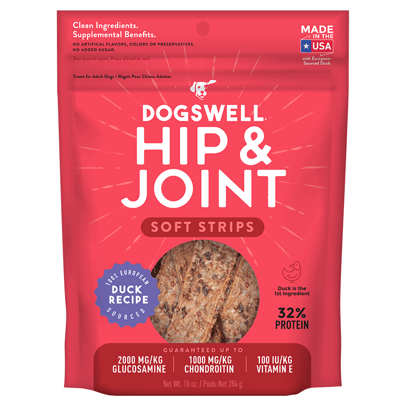 Gâteries séchées pour les hanches et les articulations, canard pour chiens