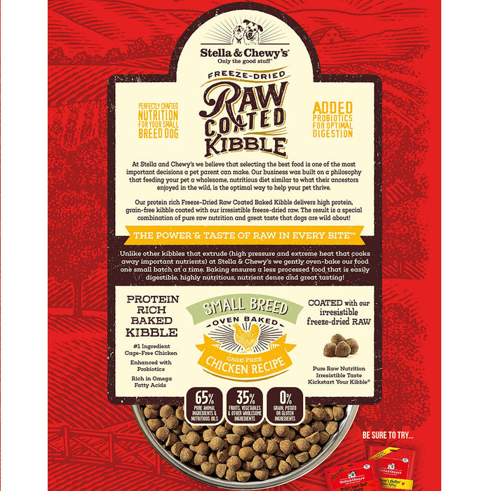 Stella & chewy's raw coated poulet nourriture pour chien de petite race