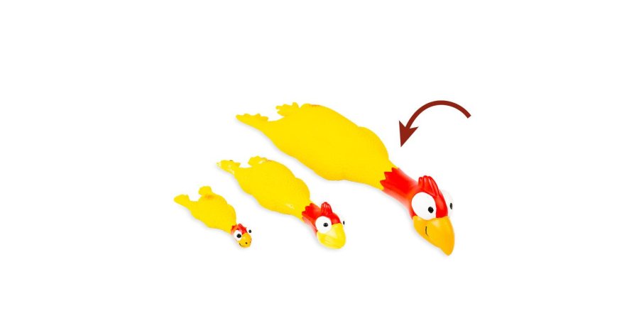 Bud'z Jouet En Latex Avec "squeaker" Pour Chien Poulet Jaune