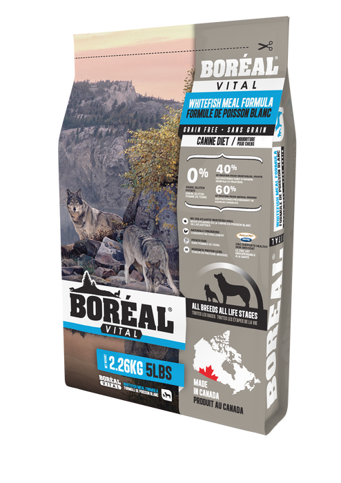 Boréal vital poisson blanc nourriture sans grain pour chien toute étape de vie (produit du Canada)