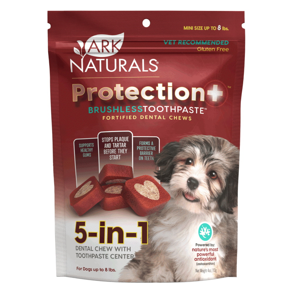 Ark naturals dentifrice dentaire sans brossage pour chien 8lbs et moins