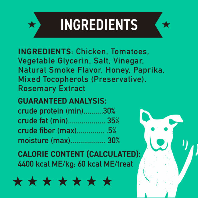 Wag more k.c. style poulet jerky pour chiens