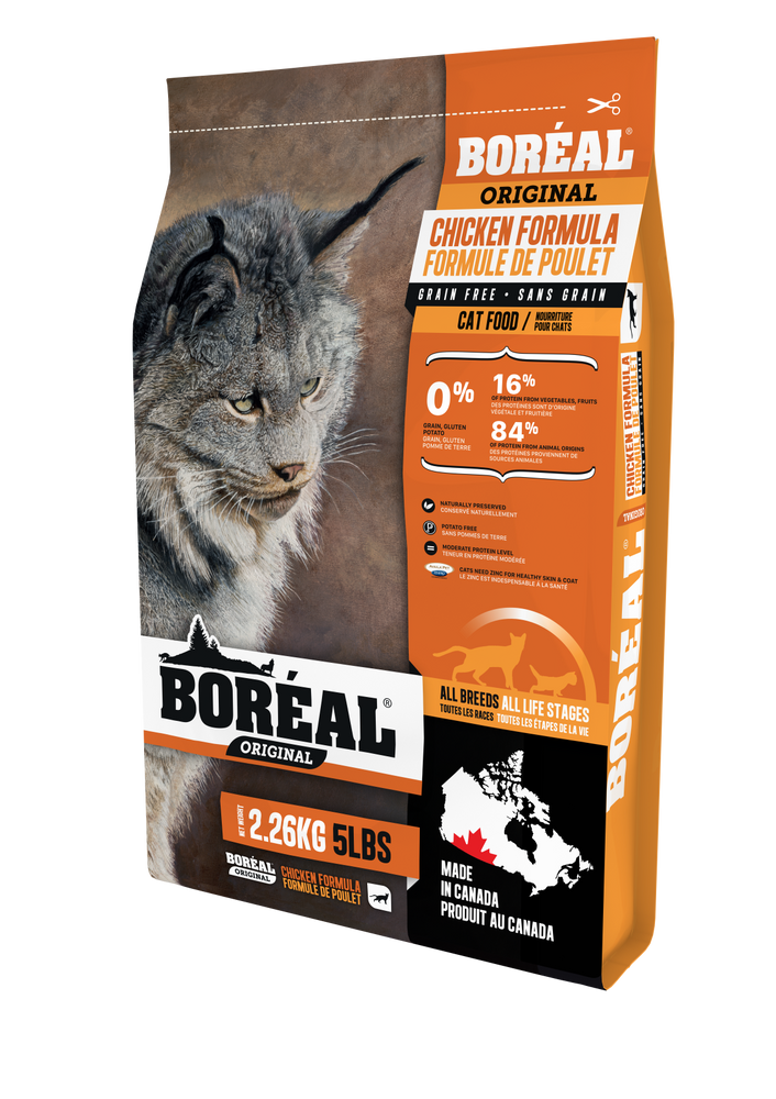Boréal original poulet nourriture sans grain pour chat,chaton (produit du Canada)