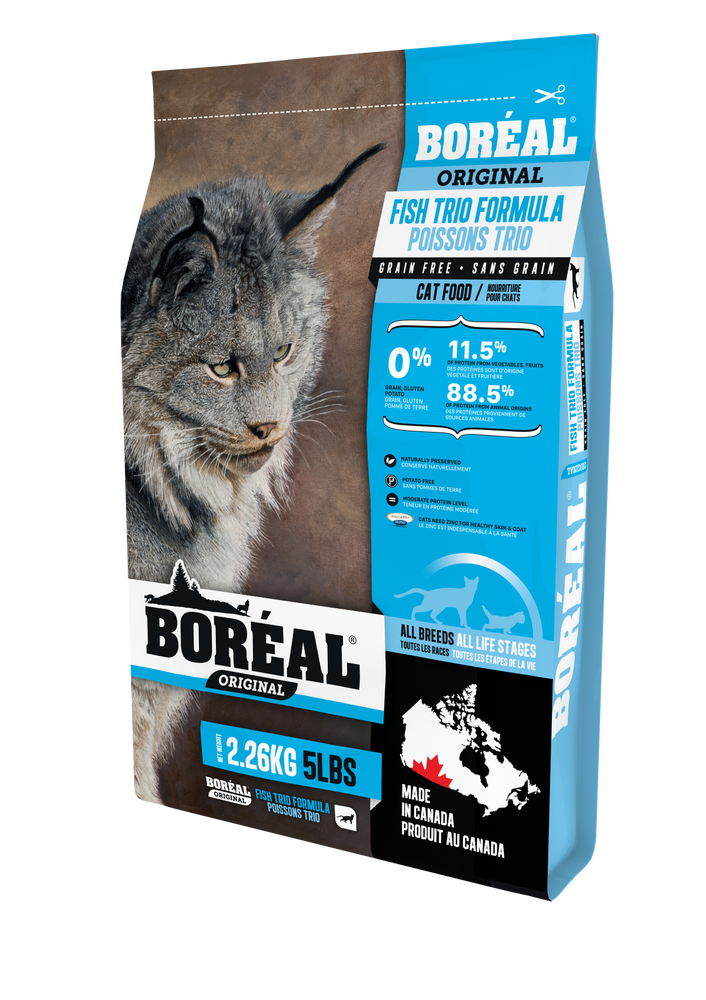 Boréal original trio poisson nourriture sans grain pour chat,chaton (produit du Canada)