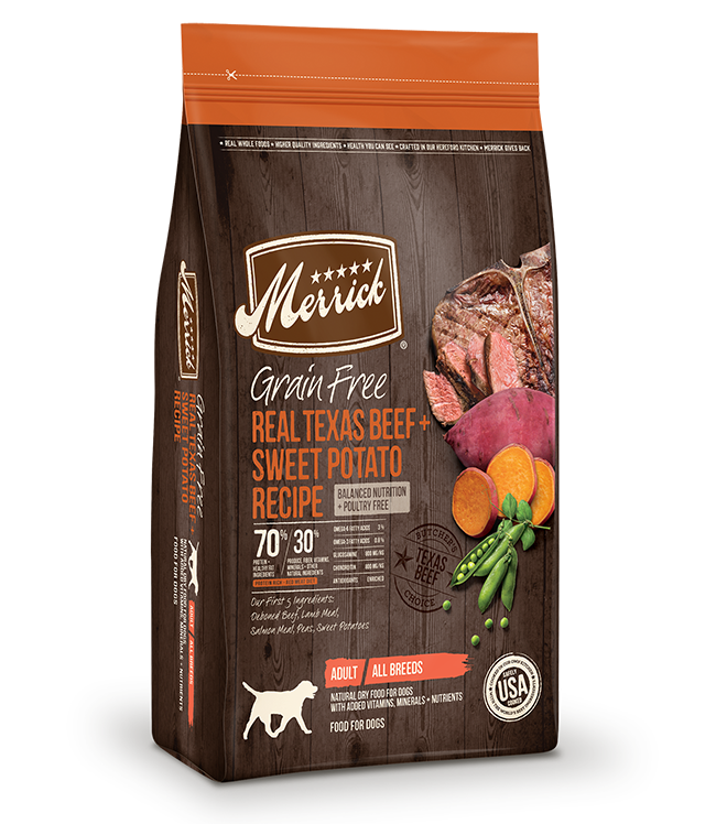 Merrick boeuf et patate douce nourriture pour chien