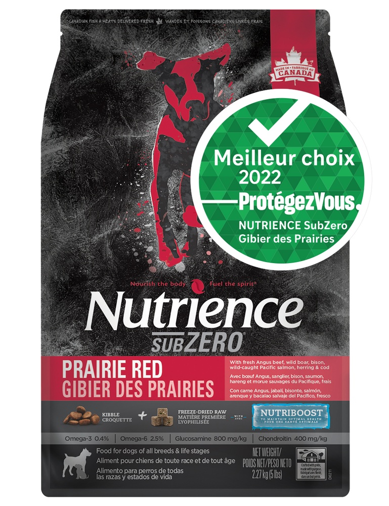 Nutrience subzero sans grains pour chiens, formulation gibier des prairies (produit du Quebec)