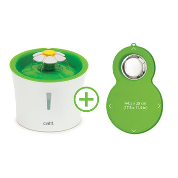 Catit abreuvoir avec fleur et napperon en forme d’arachide pour chat