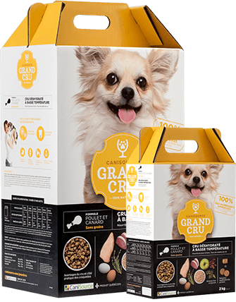 Grand cru poulet et canard sans grain nourriture pour chien  (produit du Quebec)