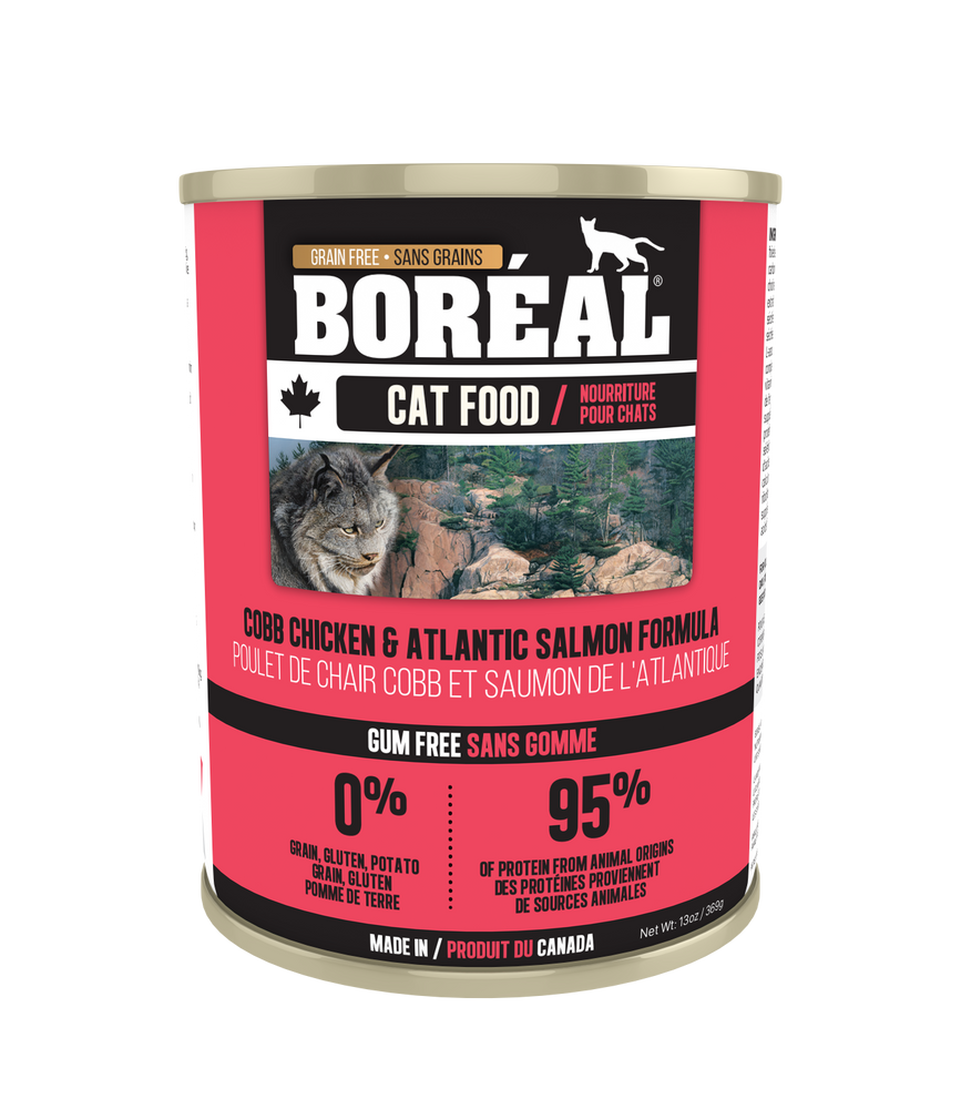 Boréal poulet cobb et saumon atlantique nourriture en conserve sans grain pour chat (produit du Canada)