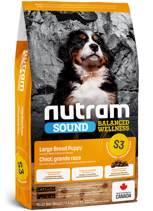 Nutram s3 poulet nourriture pour chiot de grande taille (produit du Canada)