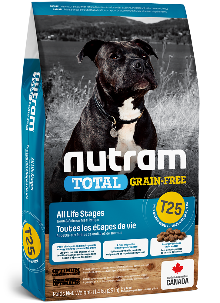 Nutram t25 total sans grains nourriture pour chien (produit du Canada)