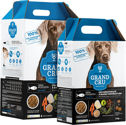 Grand cru poisson déshydraté sans grains nourriture chien
