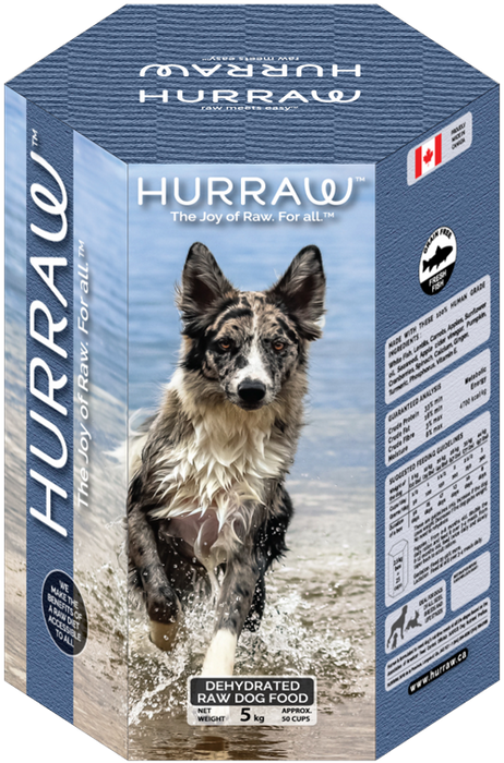 Hurraw poisson déshydraté sans grains nourriture pour chiens  (produit du Quebec)