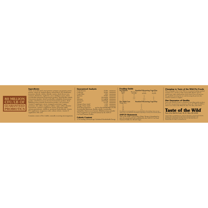 Taste of the wild canyon river nourriture pour chat 2.27 kg