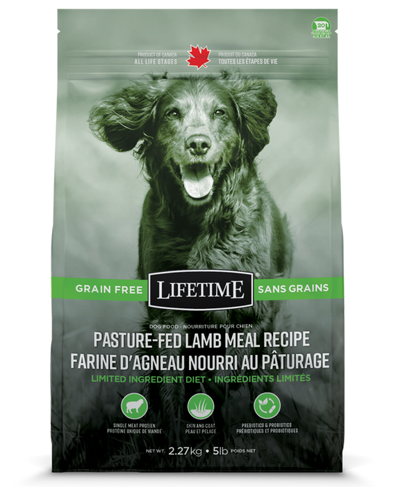 Lifetime sans grains agneau nourri au pâturage nourriture pour chiens (produit du Canada)