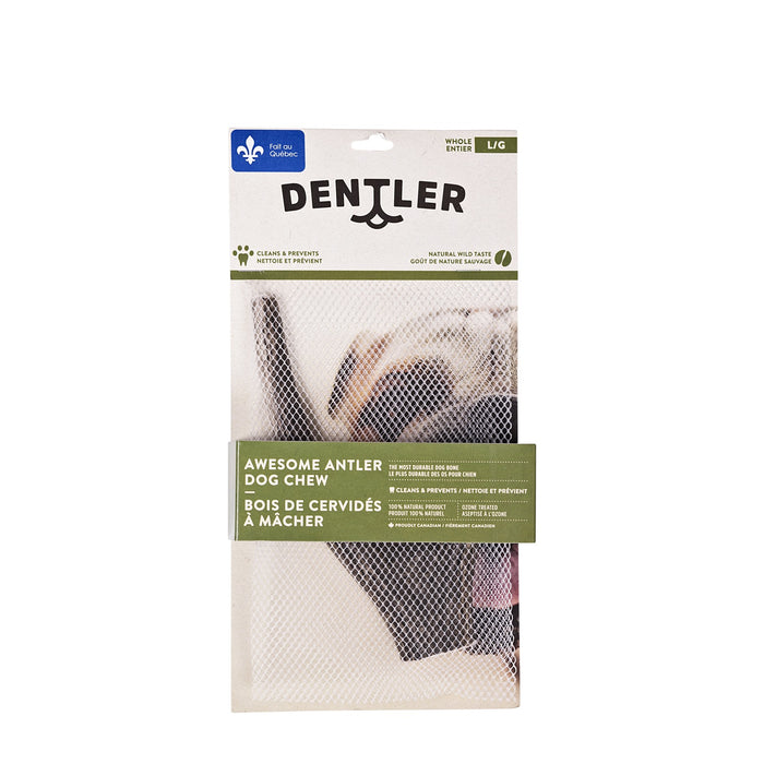 Dentler bois de cervidés entiers à mâcher, nature sauvage
