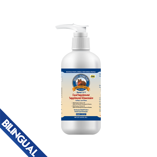 Grizzly huile saumon oméga 3-6-9 pour chiens