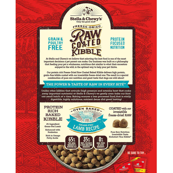Stella & chewy's raw coated agneau nourriture pour chien