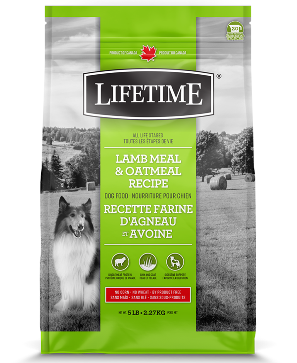 Lifetime nourriture pour chien farine d'agneau et avoine (produit du Canada)