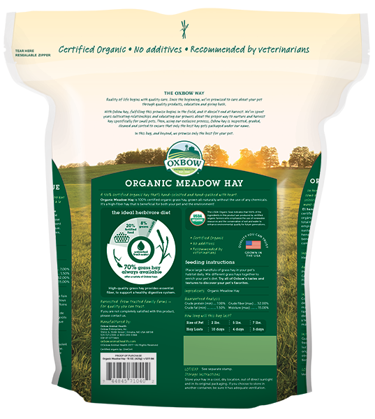 Oxbow foin bio des Prés pour rongeur