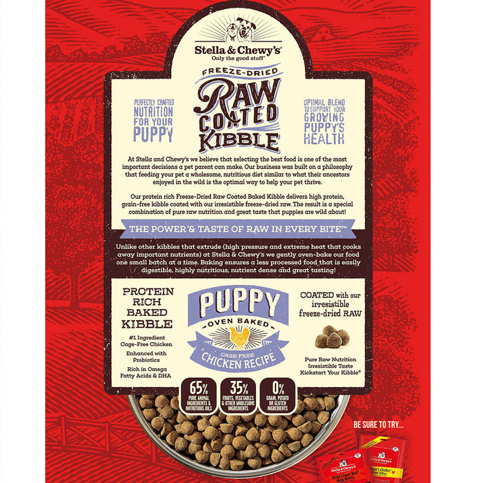 Stella & chewy's raw coated poulet nourriture pour chiot