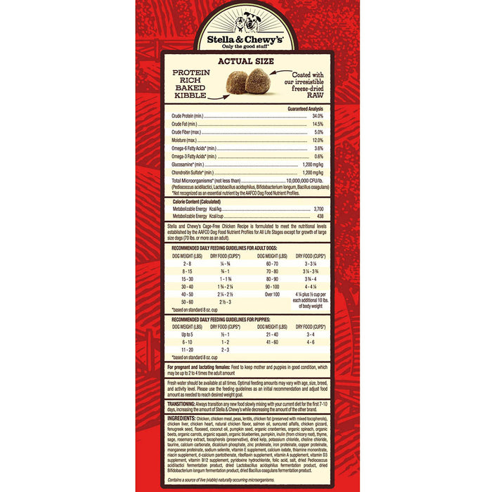 Stella & chewy's raw coated poulet nourriture pour chien