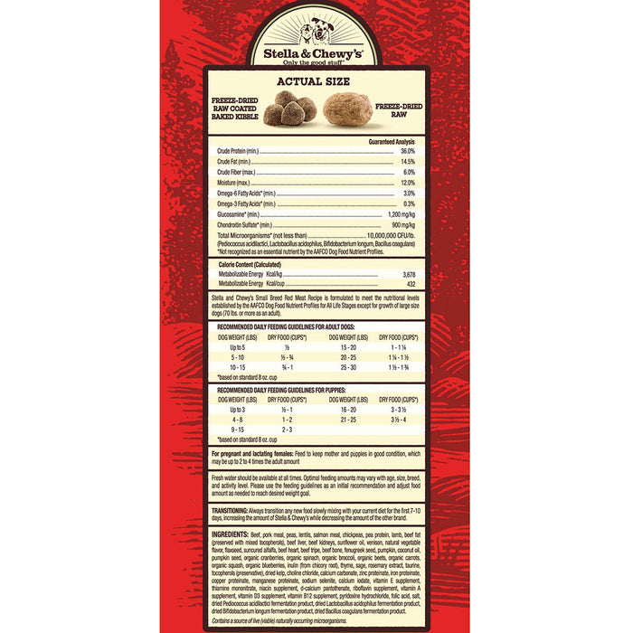 Stella & chewy's raw blend viande rouge nourriture pour chien