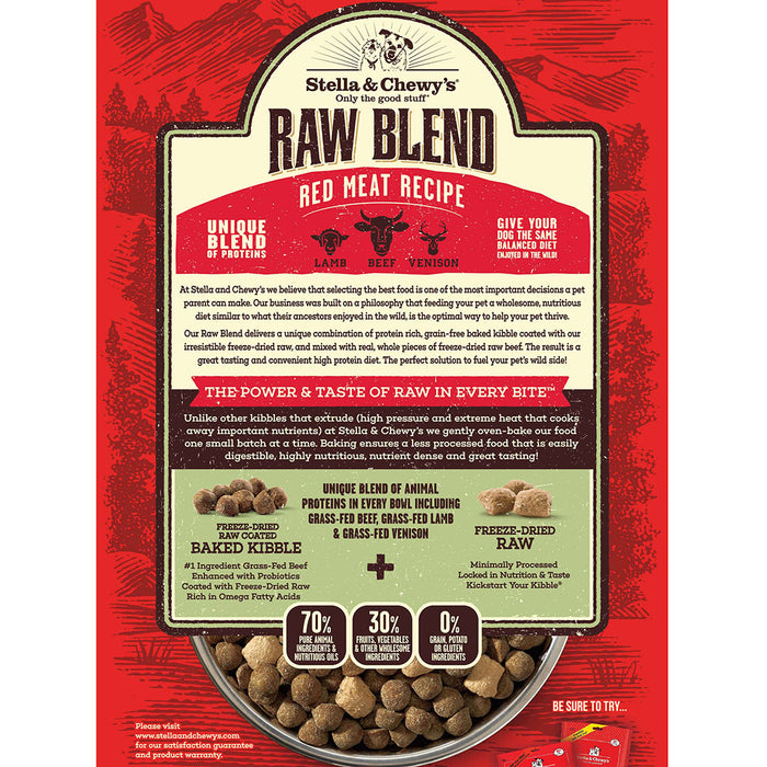 Stella & chewy's raw blend boeuf porc lyophilisée nourriture pour chien
