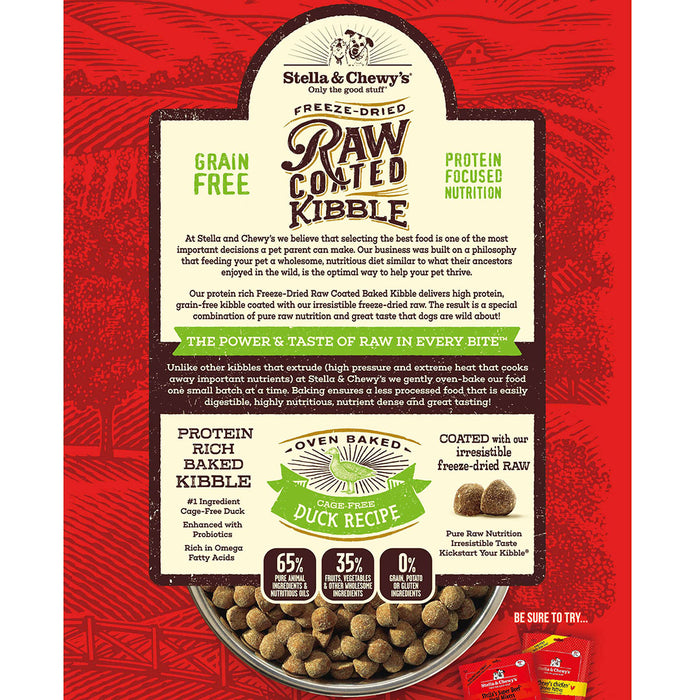 Stella & chewy's raw coated canard nourriture pour chien
