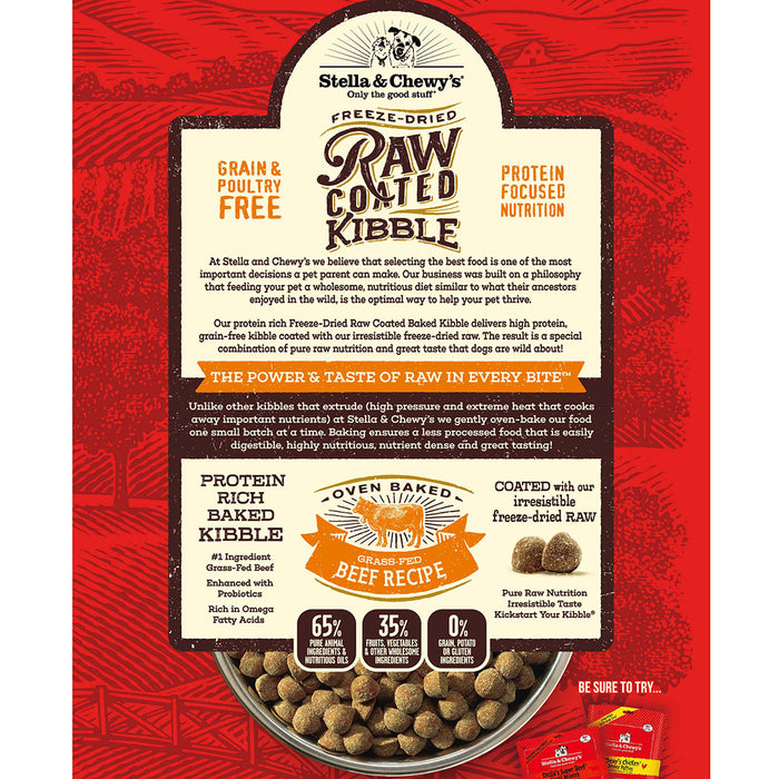 Stella & chewy's raw coated boeuf nourriture pour chien