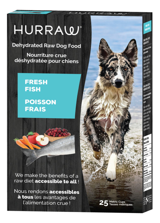 Hurraw poisson déshydraté sans grains nourriture pour chiens  (produit du Quebec)