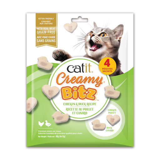Gâteries moelleuses Catit Creamy Bitz, Poulet et canard, paquet de 4,48 g