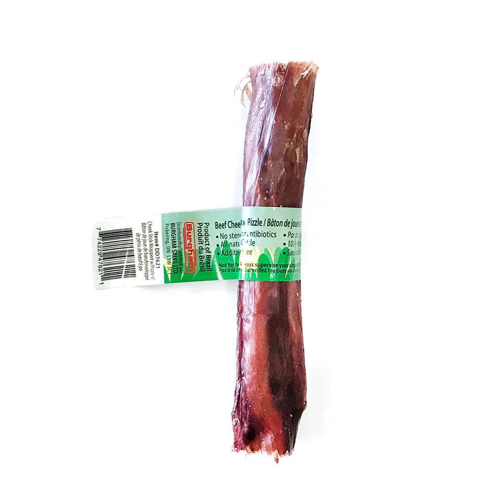BULLSTERS Bâton de joue de boeuf enrobé de pénis de boeuf 6"