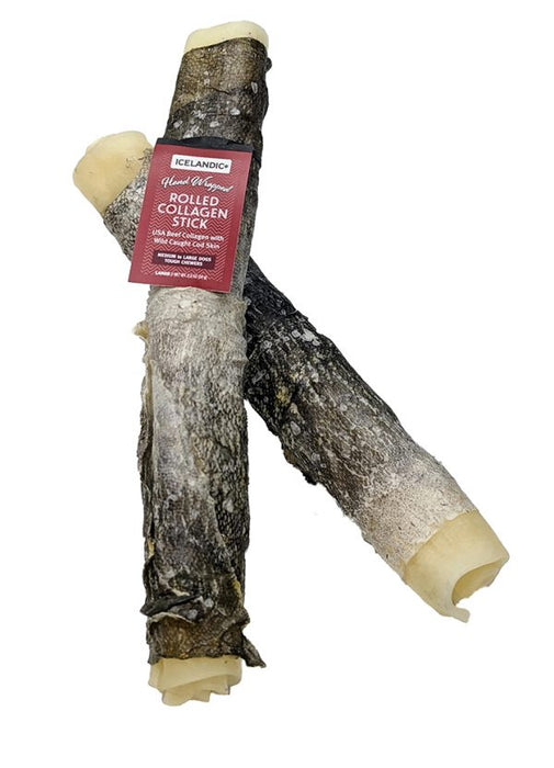 ICELANDIC+ Rouleau de collagène de boeuf à gruger 8"