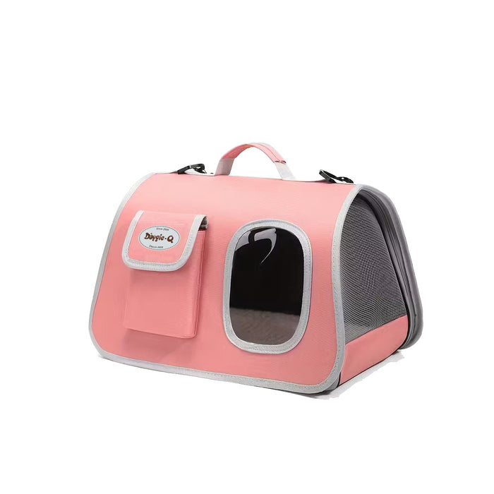DOGGIE-Q Sac de Tansport Avec Fenêtre - Rose