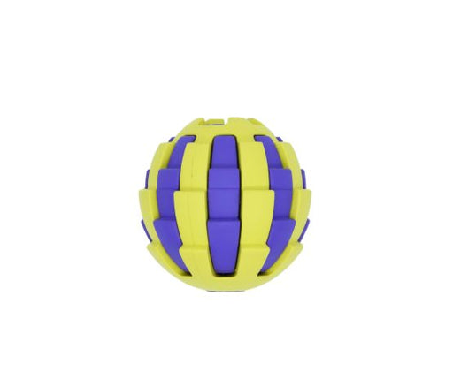 Bud'z Jouet En Caoutchouc Pour Chien Astro  Avec Cachette à Gâteries Jaune 6.4cm