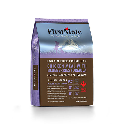 FIRSTMATE POULET ET BLEUETS NOURRITURE POUR CHATS SANS GRAIN 10 LB