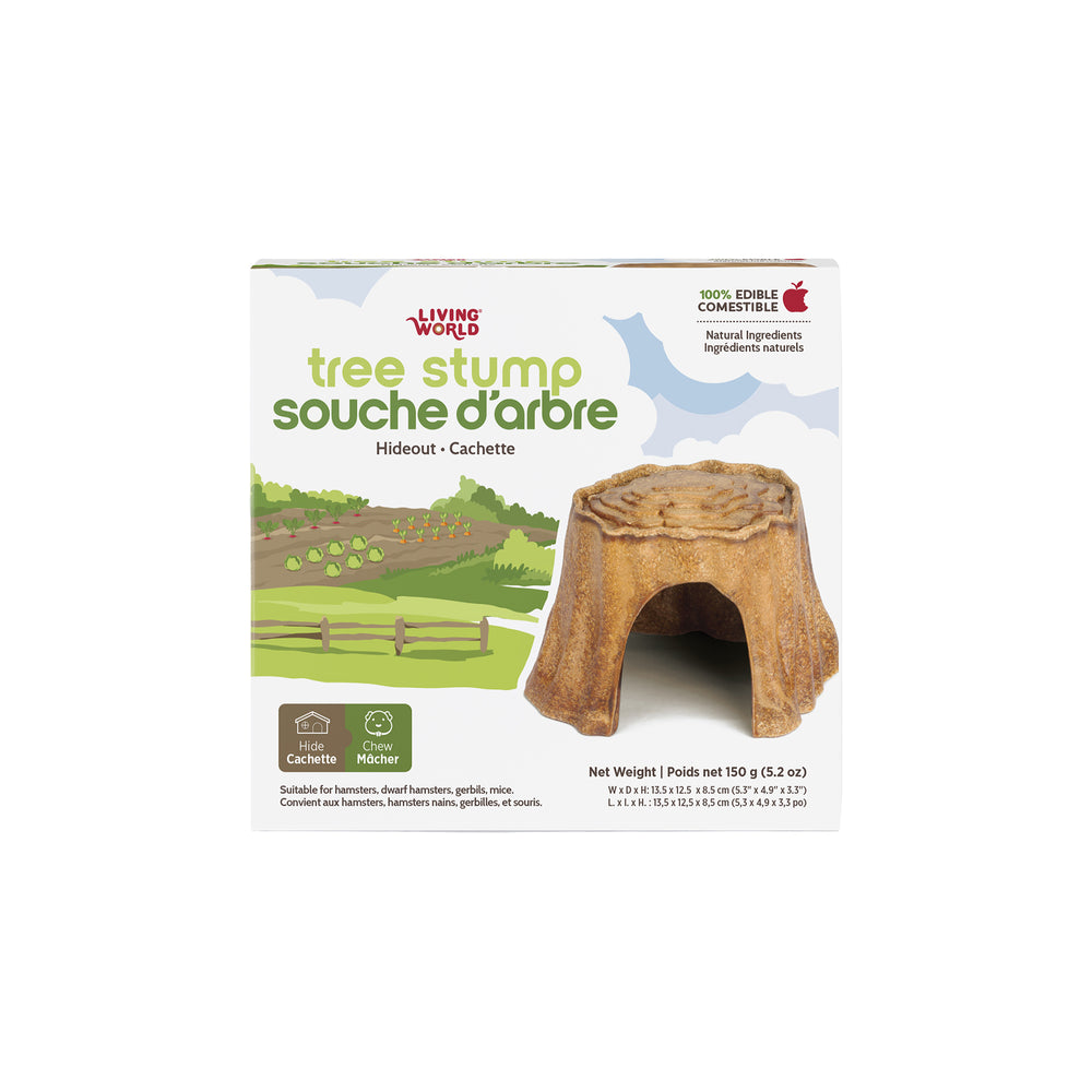 Living World – Cachette comestible, Souche d’arbre, brune, 150 g