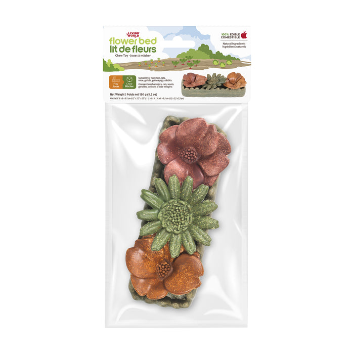 Living World – Jouet à mâcher comestible, Lit de fleurs, multicolore, 150 g