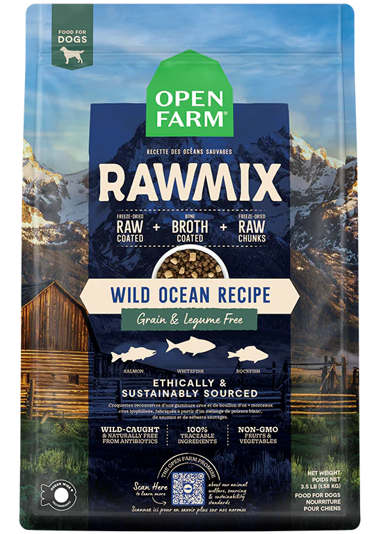 Open farm RawMix Wild Ocean sans grains pour chiens