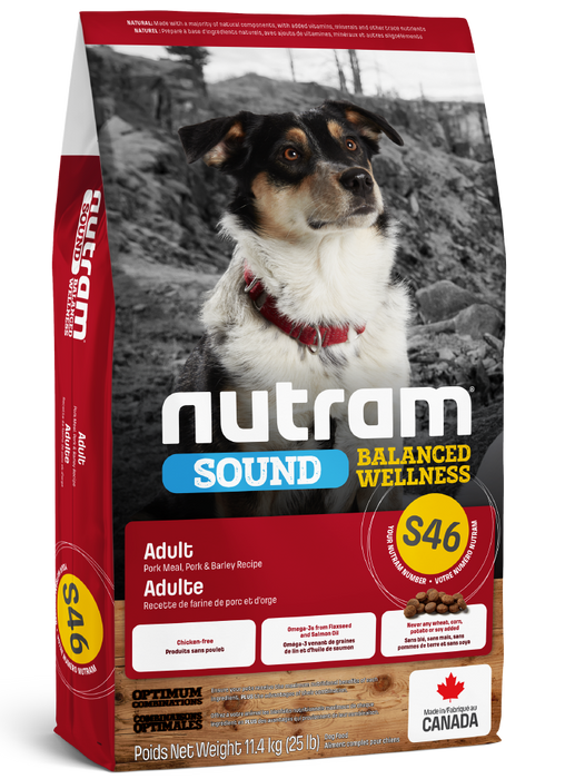 Nutram nourriture S46 Sound Balanced Wellness pour chiens adultes (produit du Canada)