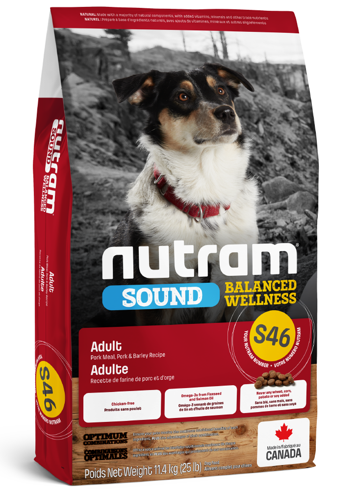 Nutram nourriture S46 Sound Balanced Wellness pour chiens adultes (produit du Canada)