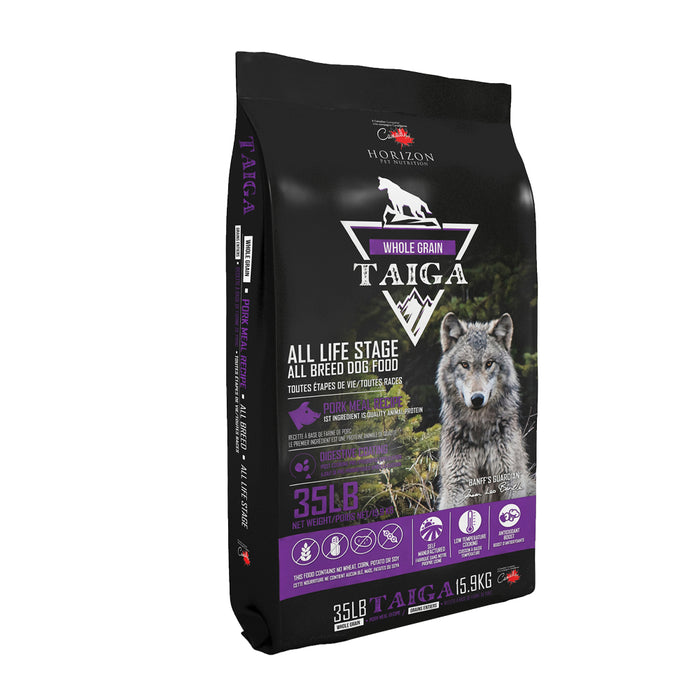 TAIGA PORC GRAINS ENTIERS NOURRITURE POUR CHIENS 35 LB
