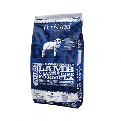 Petkind gestion du poids agneau et tripes d'agneau nourriture pour chien (produit du Canada)