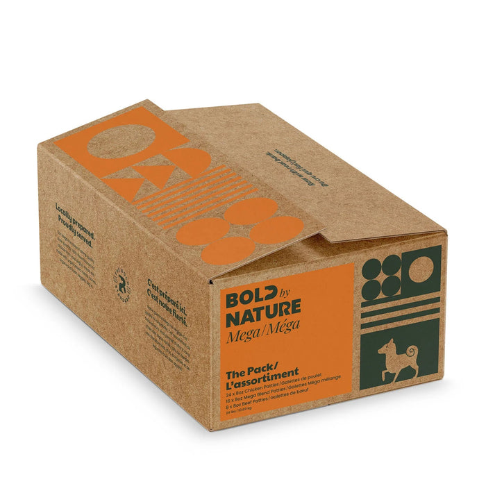 Bold by Nature Mega dog poulet et boeuf nourriture crue pour chiens 24 lb - Nourriture crue chien - Bold by Nature - Bold by Nature Mega dog poulet et boeuf nourriture crue pour chiens 24 lb