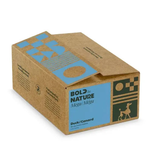 Bold by Nature Mega dog canard nourriture crue pour chiens 24 lb