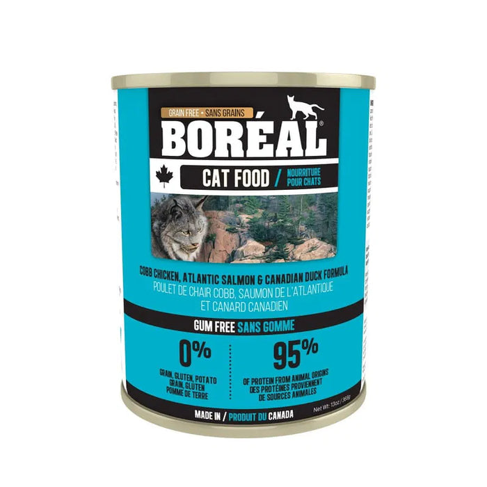 Boréal poulet cobb, saumon et canard nourriture en conserve sans grain pour chat (produit du Canada)