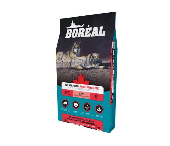 Boréal Mélange Traditionnel, Nourriture Pour Chien - Grains Santé Porc 16,8kg (produit du Canada)