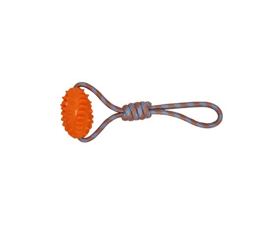 Bud'z Jouet De Corde Flottante Pour Chien - Ballon De Football Avec Poignée, Orange Et Bleu 38cm - JOUET CHIEN - Bud'z - Bud'z Jouet De Corde Flottante Pour Chien - Ballon De Football Avec Poignée, Orange Et Bleu 38cm