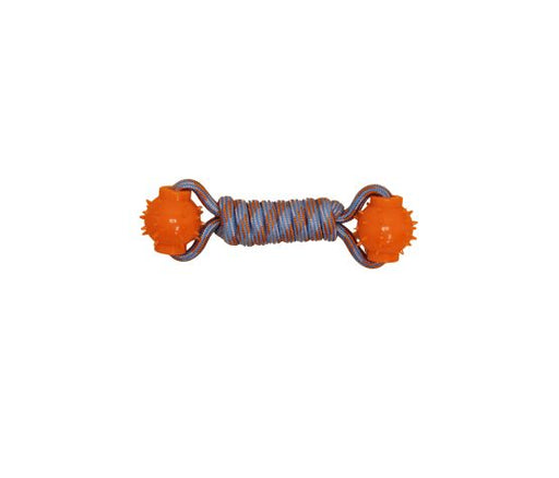 Bud'z Jouet De Corde Flottante Pour Chien - Haltère, Orange Et Bleu 24cm - JOUET CHIEN - Bud'z - Bud'z Jouet De Corde Flottante Pour Chien - Haltère, Orange Et Bleu 24cm